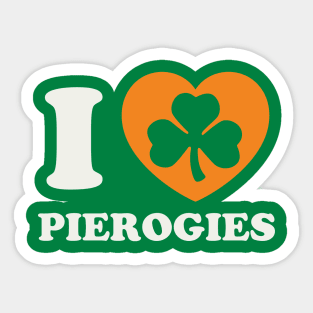 St Patricks Day Polish Pierogies Pierogi Irish Shamrock Sticker